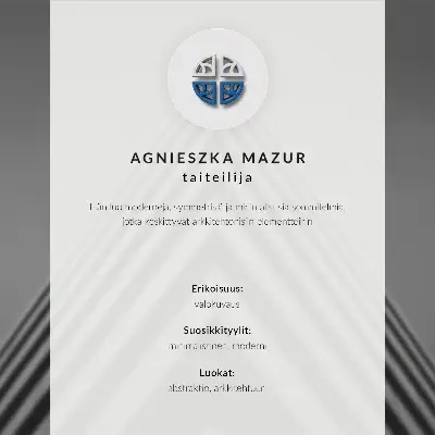 Plakat ścienny wieża z karuzelą w stylistyce minimalistycznego ruchu