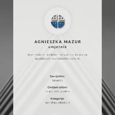 Plakat ścienny wieża z karuzelą w stylistyce minimalistycznego ruchu