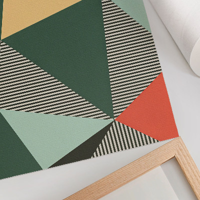 Nowoczesna grafika na płótnie Różnorodne trójkąty i paski w mocnych odcieniach