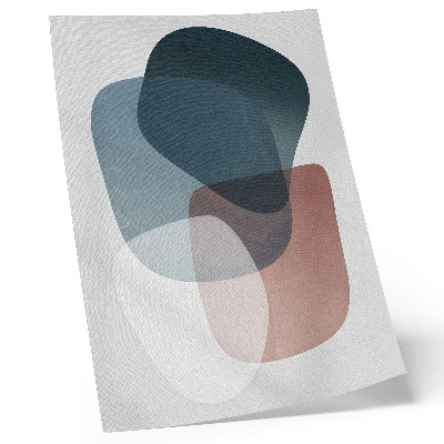 Nowoczesna grafika na płótnie Przenikające się kształty elegancja minimalizm