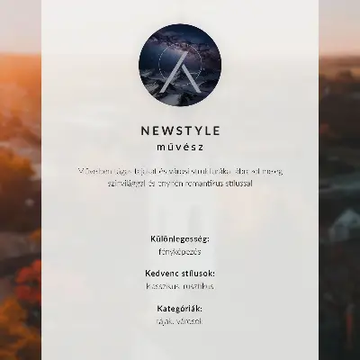 Plakat z teksturą płótna jesienny klimat w mieście podczas zachodu słońca