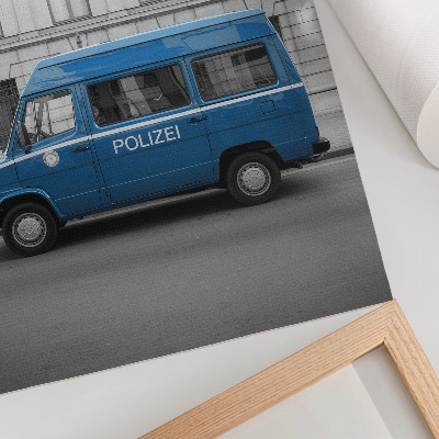 Plakat na płótnie Policyjne auto
