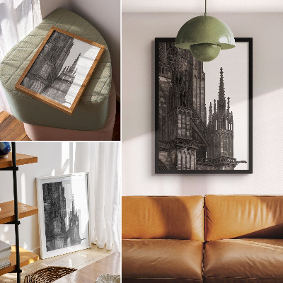 Plakat na płótnie Gotycka architektura misternie zdobiona kontrast