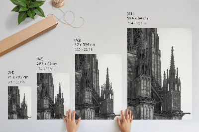 Plakat na płótnie Gotycka architektura misternie zdobiona kontrast