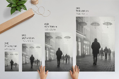 Plakat z teksturą płótna Miejski spacer