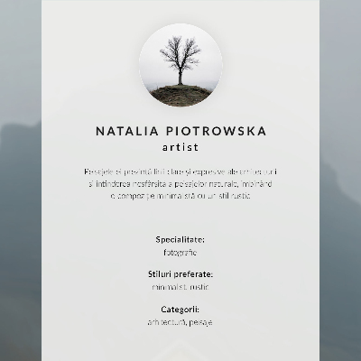 Plakat z teksturą płótna Mglisty krajobraz