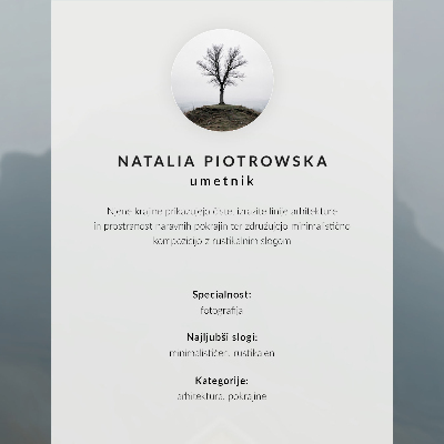 Plakat z teksturą płótna Mglisty krajobraz