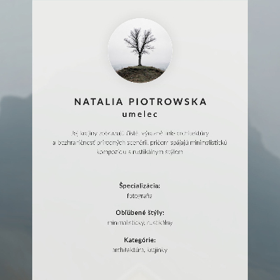 Plakat z teksturą płótna Mglisty krajobraz