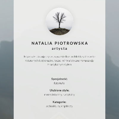 Plakat z teksturą płótna Żółty dom mgła góry spokojna atmosfera