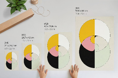 Nowoczesna grafika na płótnie Geometryczne koła