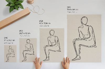 Plakat ścienny Lineart postaci