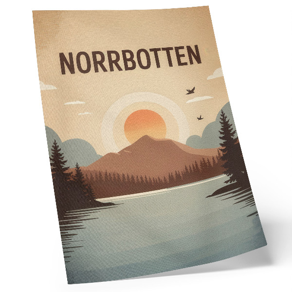 Nowoczesna grafika na płótnie Norrbotten ilustracja