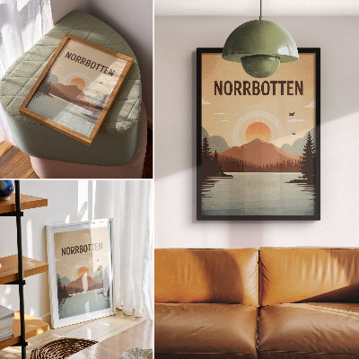 Nowoczesna grafika na płótnie Norrbotten ilustracja