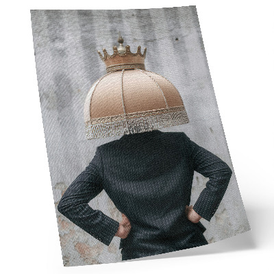 Plakat ścienny Wyrafinowany abażur elegancki garnitur kontrast faktur
