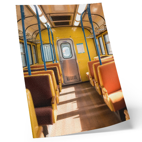 Plakat z teksturą płótna Wnętrze wagonu