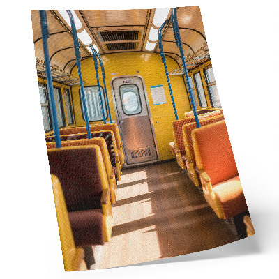 Plakat z teksturą płótna Wnętrze wagonu