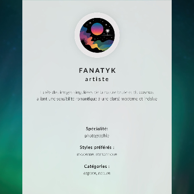 Nowoczesna grafika na płótnie Zorza polarna