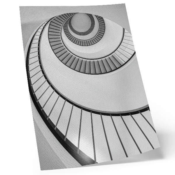 Nowoczesna grafika na płótnie Spiralne schody hipnotyzująca geometria elegancja