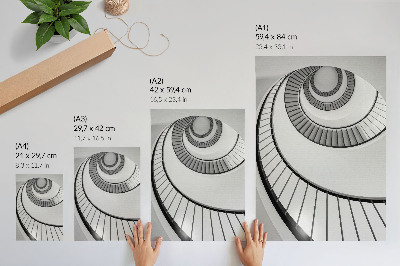 Nowoczesna grafika na płótnie Spiralne schody hipnotyzująca geometria elegancja