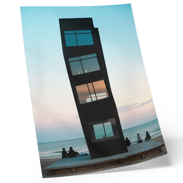 Plakat z teksturą płótna Nowoczesna architektura