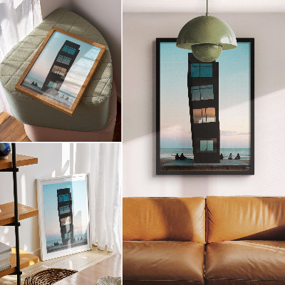 Plakat z teksturą płótna Nowoczesna architektura