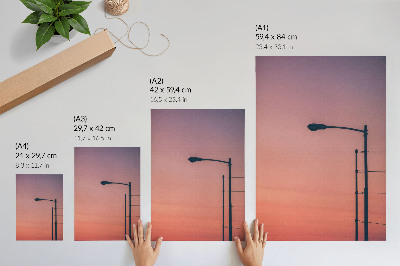 Plakat ścienny Lampa uliczna