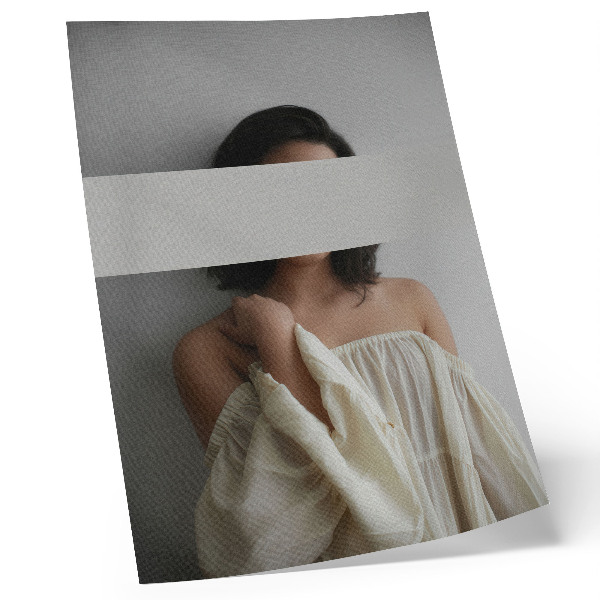 Plakat ścienny Ymienna równowaga bieli i beżu styl minimalistyczny