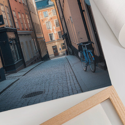 Nowoczesna grafika na płótnie Malownicza uliczka średniowieczne budynki