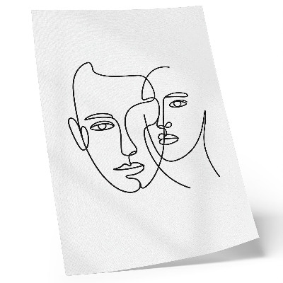 Plakat na płótnie Minimalistyczne portrety line art głębia emocje
