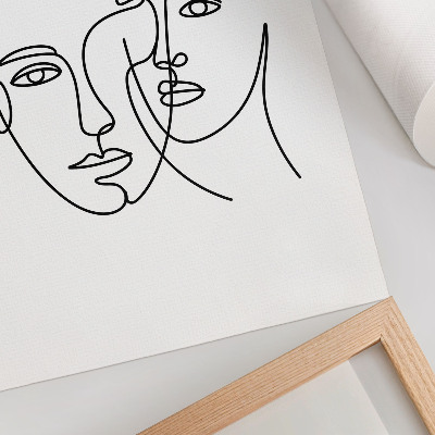 Plakat na płótnie Line art twarzy