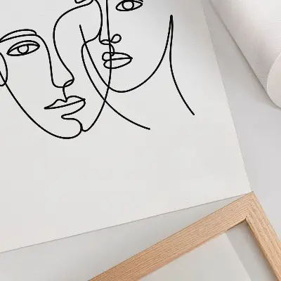Plakat na płótnie minimalistyczne portrety typu line art prezentujące głębię emocji