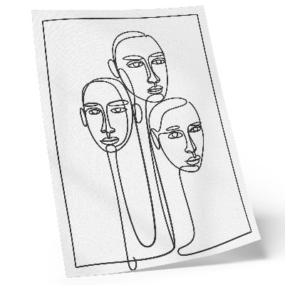 Plakat ścienny Line art postaci