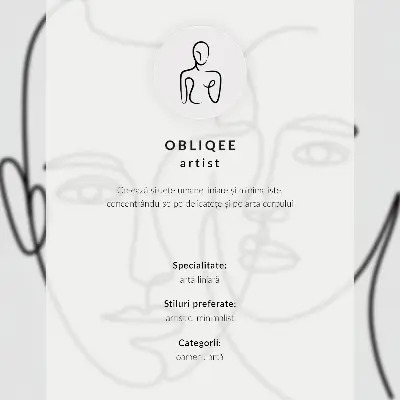 Plakat ścienny twarze w stylu minimalistycznego line artu