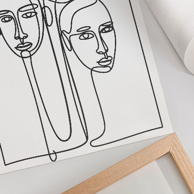 Plakat ścienny Line art postaci