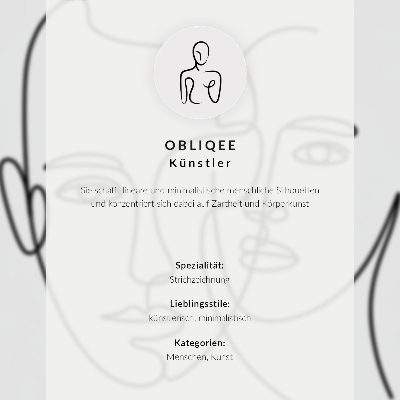 Plakat ścienny Line art postaci