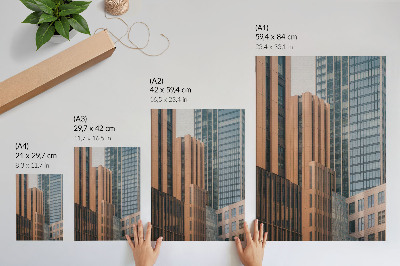 Nowoczesna grafika na płótnie Wieżowce szkło minimalizm elegancja dynamika