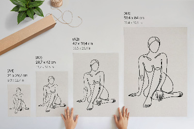 Plakat ścienny Line art kobiety