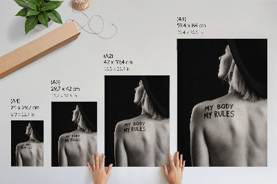 Plakat na płótnie My body My rules