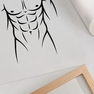Plakat z teksturą płótna minimalistyczna estetyka z czarnymi liniami na jasnym tle