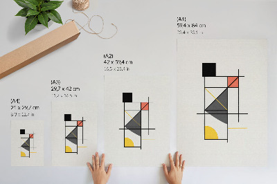Nowoczesna grafika na płótnie Stylowa geometria