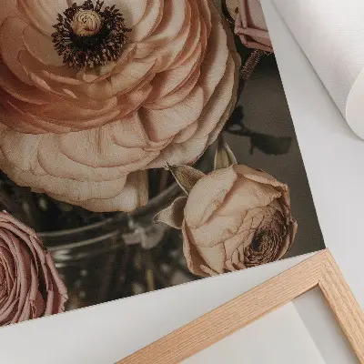 Plakat na płótnie pastelowe kwiaty w stylu elegancji harmonii i zmysłowości