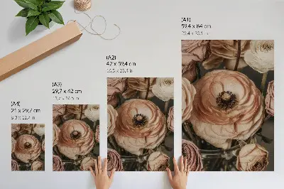 Plakat na płótnie pastelowe kwiaty w stylu elegancji harmonii i zmysłowości