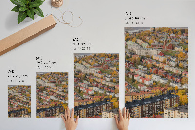 Nowoczesna grafika na płótnie Malownicze miasteczko