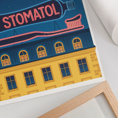 Plakat z teksturą płótna Plakat Stockholm