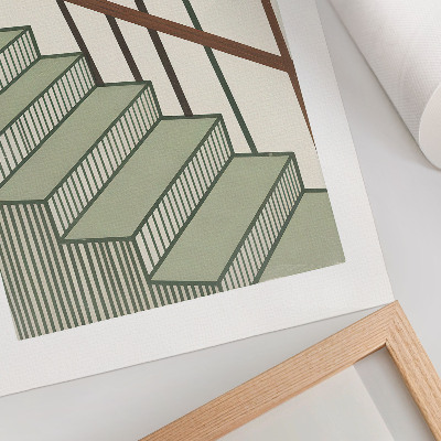 Plakat na płótnie Geometria schodów dynamizm minimalizm elegancja
