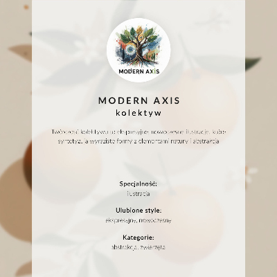 Plakat ścienny Pomarańcze ilustracja
