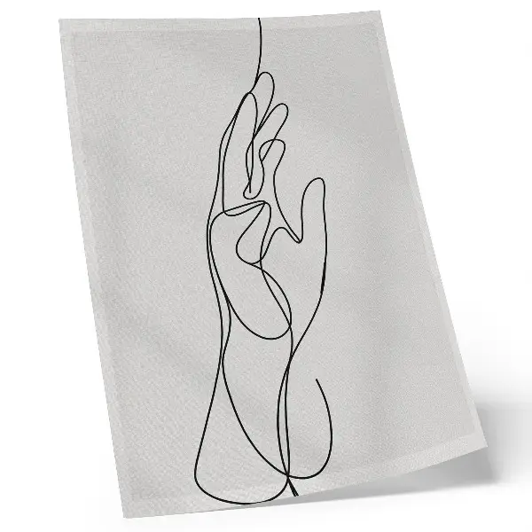 Plakat na płótnie minimalistyczna linia dłoni w stylu nowoczesnej elegancji