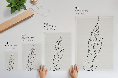Plakat na płótnie Minimalistyczna linia dłoni elegancja nowoczesność