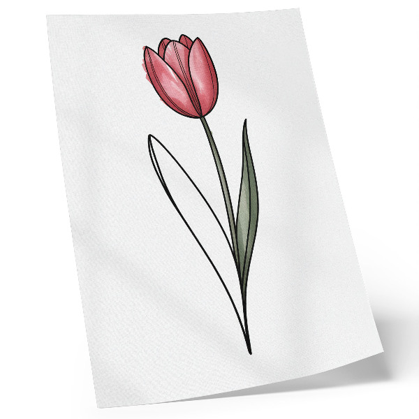 Nowoczesna grafika na płótnie Różowy tulipan
