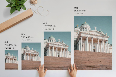 Plakat na płótnie Budynek z kolumnami eleganckie detale architektoniczne
